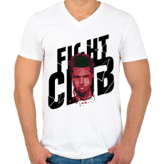 PRINTFASHION Harcosok klubja - Férfi V-nyakú póló - Fehér