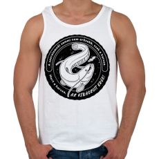 PRINTFASHION Harcsa Horgász - Férfi atléta - Fehér