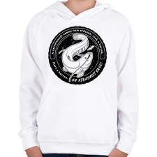 PRINTFASHION Harcsa Horgász - Gyerek kapucnis pulóver - Fehér gyerek pulóver, kardigán
