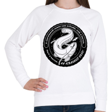 PRINTFASHION Harcsa Horgász - Női pulóver - Fehér női pulóver, kardigán