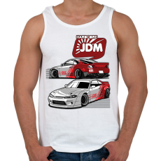 PRINTFASHION HARDCORE JDM - SILVIA - Férfi atléta - Fehér