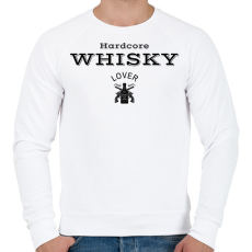 PRINTFASHION Hardcore Whisky Lover - Férfi pulóver - Fehér