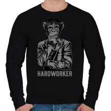 PRINTFASHION Hardworker - Férfi pulóver - Fekete férfi pulóver, kardigán