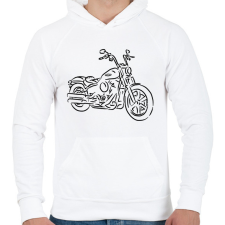 PRINTFASHION Harley Davidson - Softail - Férfi kapucnis pulóver - Fehér férfi pulóver, kardigán