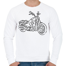 PRINTFASHION Harley Davidson - Softail - Férfi pulóver - Fehér