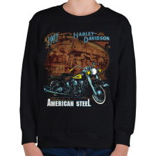 PRINTFASHION Harley Davidson Vintage - Gyerek pulóver - Fekete gyerek pulóver, kardigán