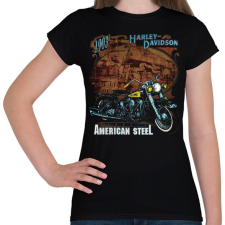 PRINTFASHION Harley Davidson Vintage - Női póló - Fekete női póló