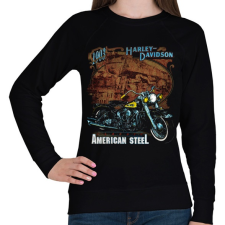 PRINTFASHION Harley Davidson Vintage - Női pulóver - Fekete női pulóver, kardigán