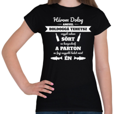 PRINTFASHION Három dolog - Női póló - Fekete női póló