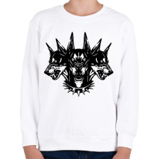 PRINTFASHION Három fejű kutya - Gyerek pulóver - Fehér