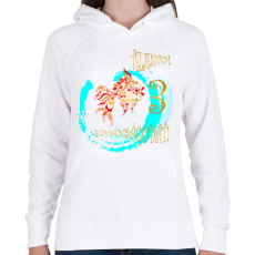 PRINTFASHION Három kívánság - Női kapucnis pulóver - Fehér