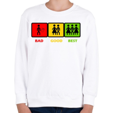 PRINTFASHION Három opció - Gyerek pulóver - Fehér gyerek pulóver, kardigán