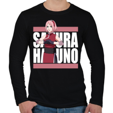 PRINTFASHION Haruno Sakura - Férfi hosszú ujjú póló - Fekete