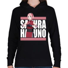 PRINTFASHION Haruno Sakura - Női kapucnis pulóver - Fekete