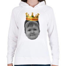 PRINTFASHION Hasbulla KING - Női kapucnis pulóver - Fehér női pulóver, kardigán