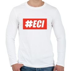 PRINTFASHION Hashtageci - Férfi hosszú ujjú póló - Fehér