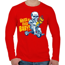 PRINTFASHION Hasta la vista baby! - Férfi hosszú ujjú póló - Piros férfi póló