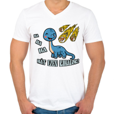 PRINTFASHION Hát ezen kihalok! - Férfi V-nyakú póló - Fehér férfi póló