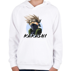 PRINTFASHION Hatake Kakashi - Gyerek kapucnis pulóver - Fehér