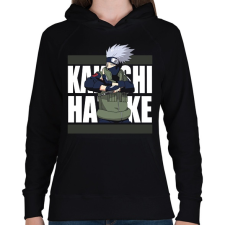 PRINTFASHION Hatake Kakashi - Női kapucnis pulóver - Fekete női pulóver, kardigán