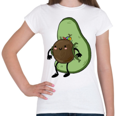 PRINTFASHION Hátizsákos avokádó - Női póló - Fehér