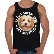 PRINTFASHION Havanese - Férfi atléta - Fekete atléta, trikó