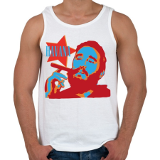 PRINTFASHION Havanna szivar & Fidel Castro - Férfi atléta - Fehér atléta, trikó
