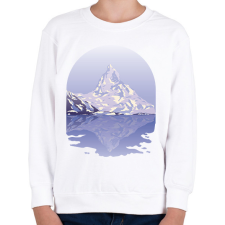 PRINTFASHION Havas hegy - Gyerek pulóver - Fehér gyerek pulóver, kardigán