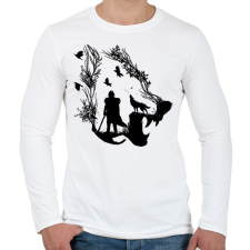 PRINTFASHION Havas Jon - Férfi hosszú ujjú póló - Fehér férfi póló