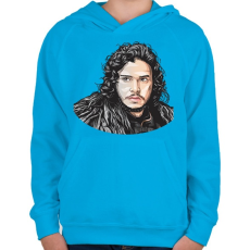 PRINTFASHION Havas Jon - Gyerek kapucnis pulóver - Azúrkék