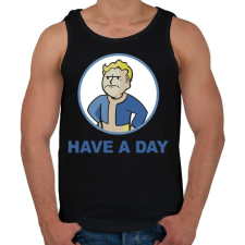 PRINTFASHION Have a day - Férfi atléta - Fekete atléta, trikó