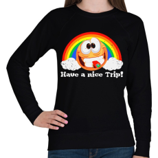 PRINTFASHION Have a  nice trip! - Női pulóver - Fekete