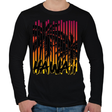 PRINTFASHION Hawaii - Férfi hosszú ujjú póló - Fekete férfi póló