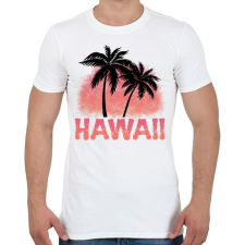 PRINTFASHION Hawaii - Férfi póló - Fehér férfi póló