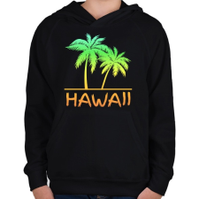 PRINTFASHION Hawaii - Gyerek kapucnis pulóver - Fekete gyerek pulóver, kardigán