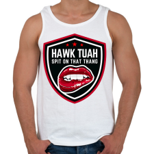 PRINTFASHION Hawk Tuah… Spit On That Thang - Férfi atléta - Fehér atléta, trikó