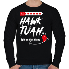 PRINTFASHION Hawk Tuah… Spit On That Thang - Férfi pulóver - Fekete férfi pulóver, kardigán