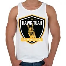 PRINTFASHION Hawk Tuah… Spit On That Thang - láma - Férfi atléta - Fehér atléta, trikó
