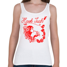 PRINTFASHION Hawk Tuah - split on that thang - Női atléta - Fehér női trikó