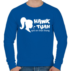 PRINTFASHION Hawk Tuah - White - Férfi pulóver - Királykék