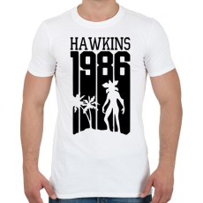 PRINTFASHION hawkins 1986 - Férfi póló - Fehér