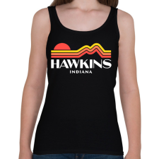 PRINTFASHION Hawkins Indiana Retro - Női atléta - Fekete női trikó