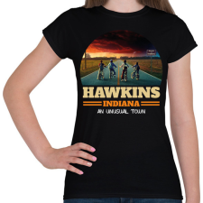PRINTFASHION #hawkins - Női póló - Fekete női póló
