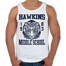 PRINTFASHION Hawkins Tigers - Férfi atléta - Fehér atléta, trikó