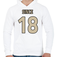 PRINTFASHION Házassági évforduló - második fele - Férfi kapucnis pulóver - Fehér férfi pulóver, kardigán