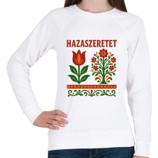 PRINTFASHION hazaszeretet - Női pulóver - Fehér