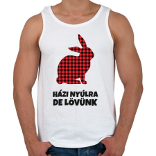 PRINTFASHION Házi nyúlra de lövünk - Férfi atléta - Fehér atléta, trikó