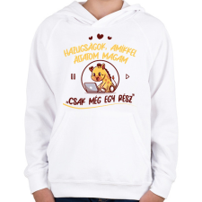 PRINTFASHION Hazugságok - Sorozatfüggő - Gyerek kapucnis pulóver - Fehér gyerek pulóver, kardigán