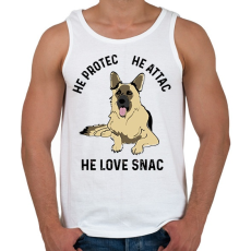 PRINTFASHION HE protec - Férfi atléta - Fehér