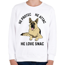 PRINTFASHION HE protec - Gyerek pulóver - Fehér gyerek póló